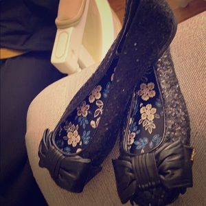 Tory Burch Sequin Bow Flats